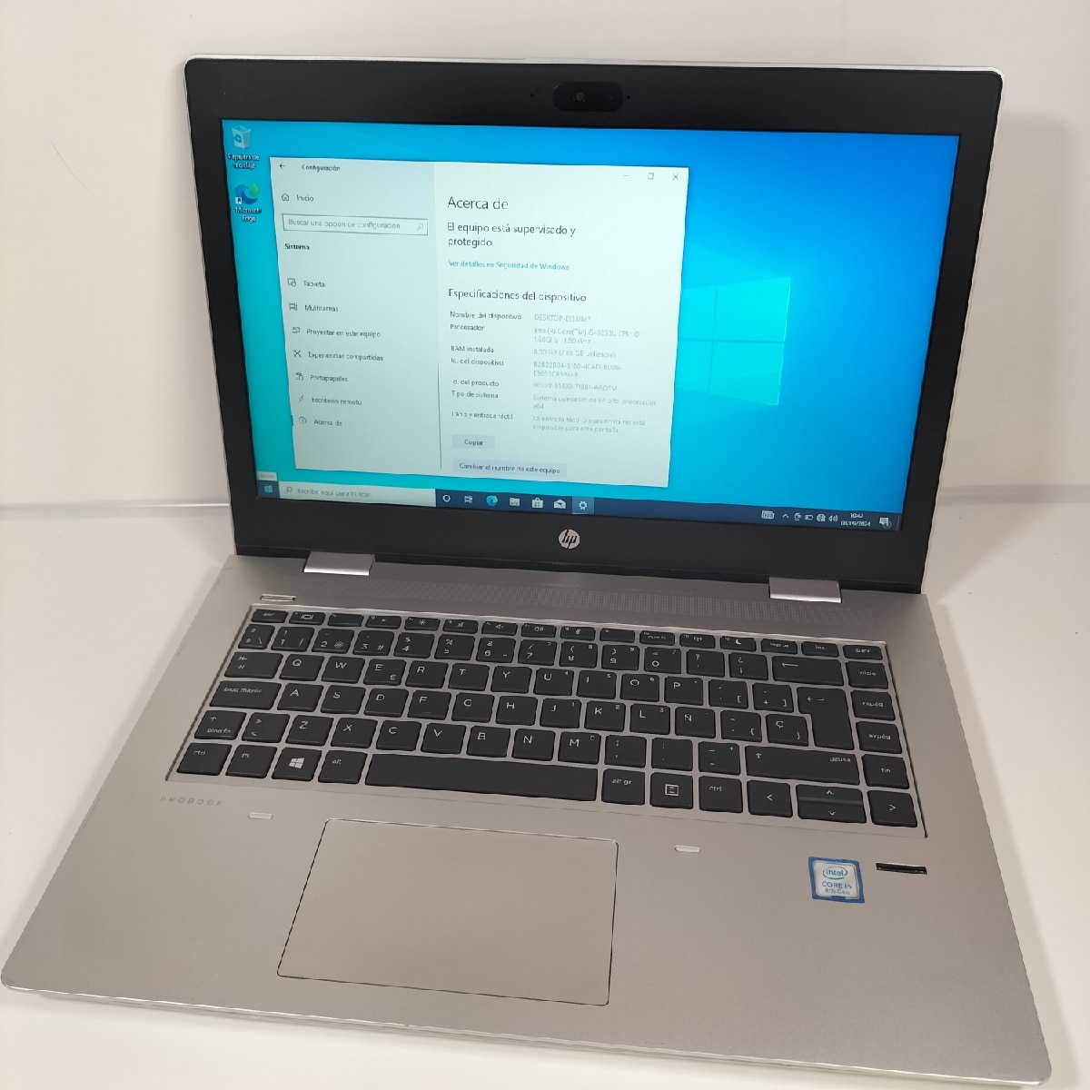HP Probook 640 G4 i5-8250U. 240GB SSD, 8GB RAM, 14"