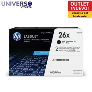 HP 26X CF226XD tóner ORIGINAL láser negro Pack de 2. Cartucho original en outlet universovyoleta.es. Cartucho original en outlet universovyoleta.es. con garantía