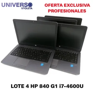 LOTE 4 HP EliteBook 840 G1. i7-4600U, 4GB RAM, Cargador