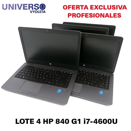 LOTE 4 HP EliteBook 840 G1. i7-4600U, 4GB RAM, Cargador