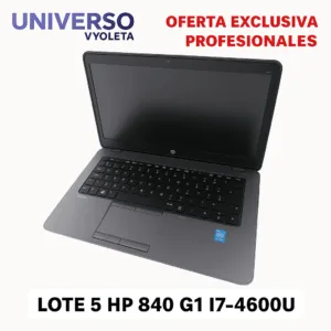 LOTE 5 HP EliteBook 840 G1. i7-4600U, 8GB RAM, Cargador