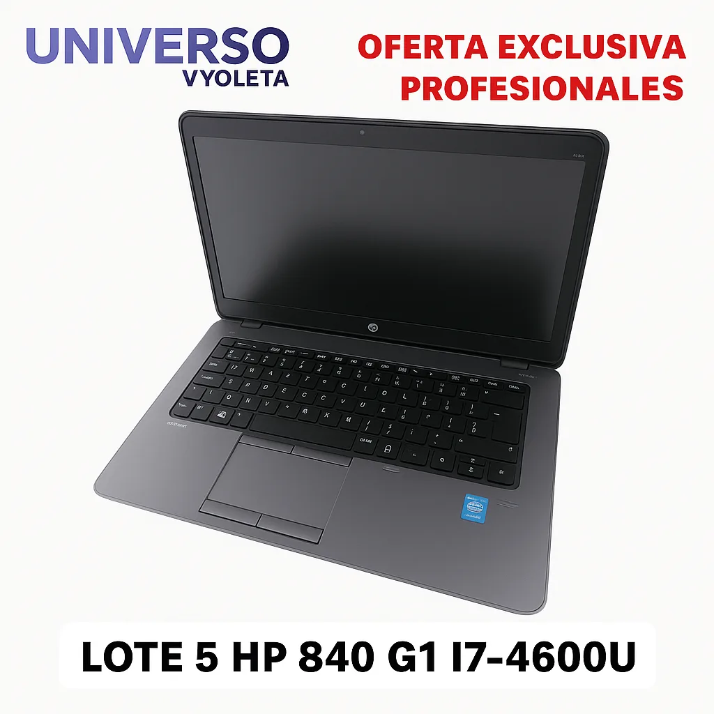 LOTE 5 HP EliteBook 840 G1. i7-4600U, 8GB RAM, Cargador