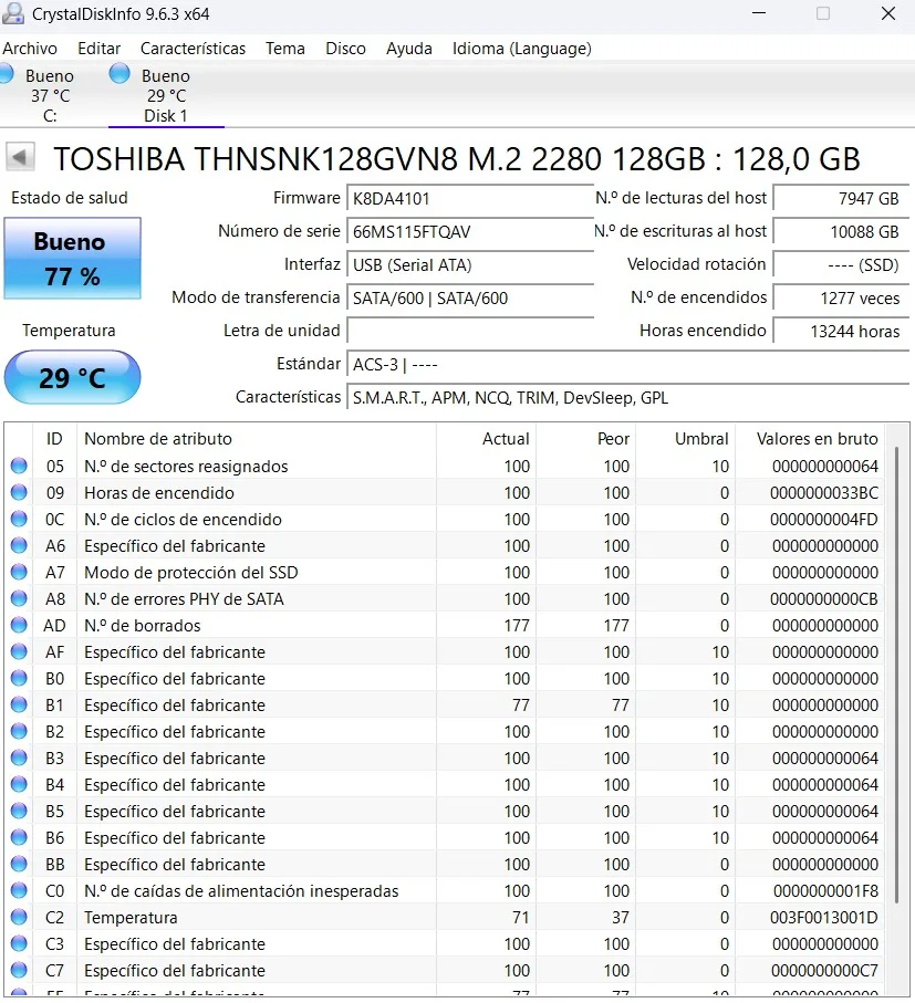 Lote 8 SSD NVMe M.2 de 128GB a 512GB - Imagen 2