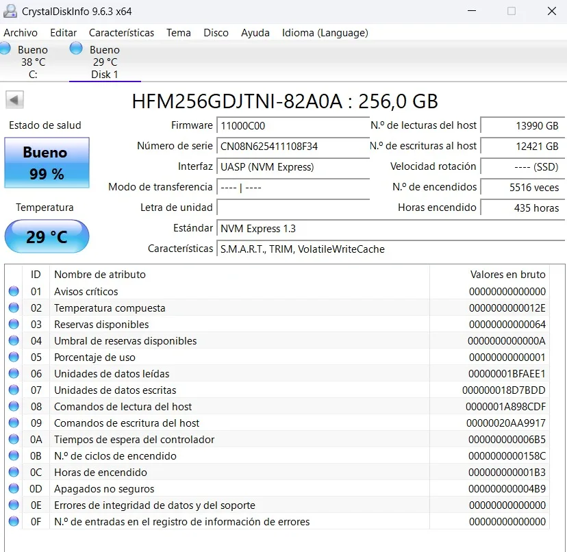Lote 8 SSD NVMe M.2 de 128GB a 512GB - Imagen 8