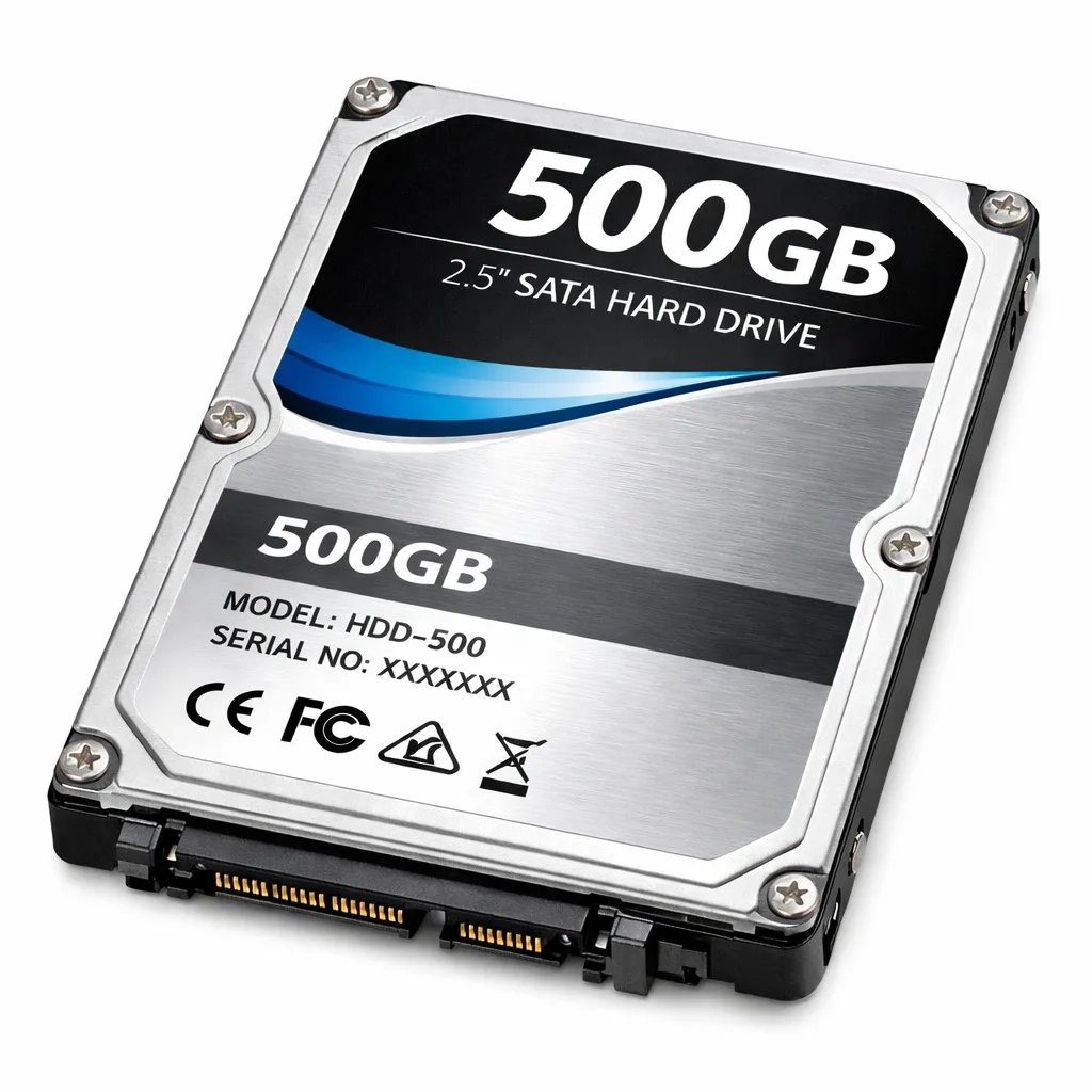 Disco duro SATA 2.5 de 500GB.