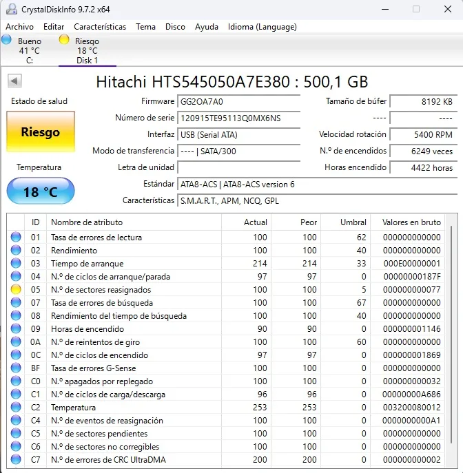 Lote 9 HHD Disco duro SATA 2.5 DEFECTUOSOS, Riesgo. Portátil, consolas. - Imagen 8