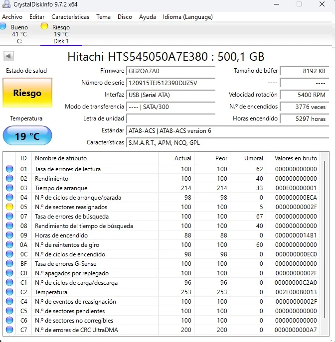 Lote 9 HHD Disco duro SATA 2.5 DEFECTUOSOS, Riesgo. Portátil, consolas. - Imagen 10