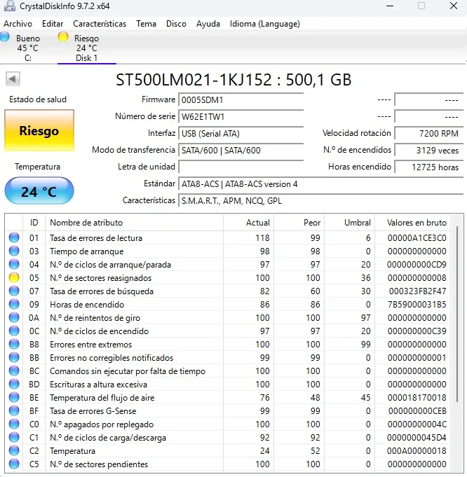 Lote 9 HHD Disco duro SATA 2.5 DEFECTUOSOS, Riesgo. Portátil, consolas. - Imagen 5