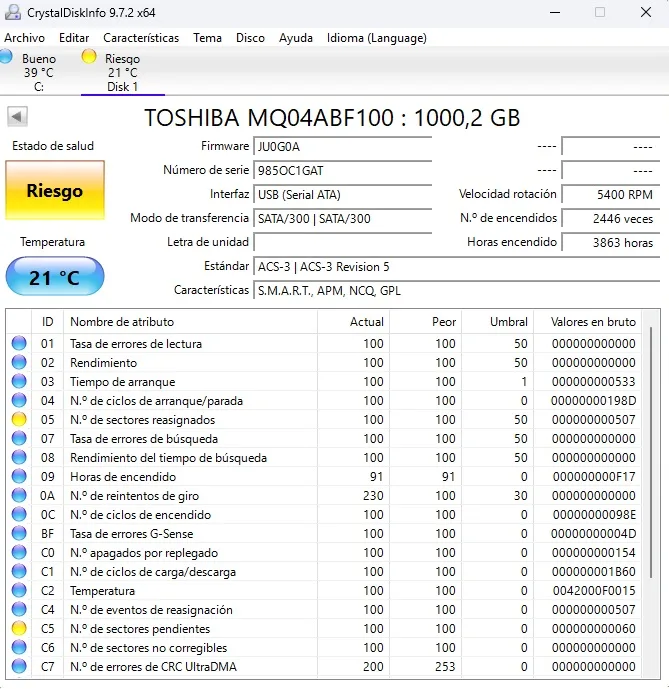 Lote 9 HHD Disco duro SATA 2.5 DEFECTUOSOS, Riesgo. Portátil, consolas. - Imagen 3
