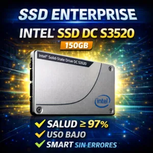 SSD 2.5 SATA 150GB Intel DC S3520 Series. Reacondicionado