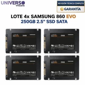 Lote 4 SSD Samsung 860 EVO 250GB de 2.5. Portátiles consolas