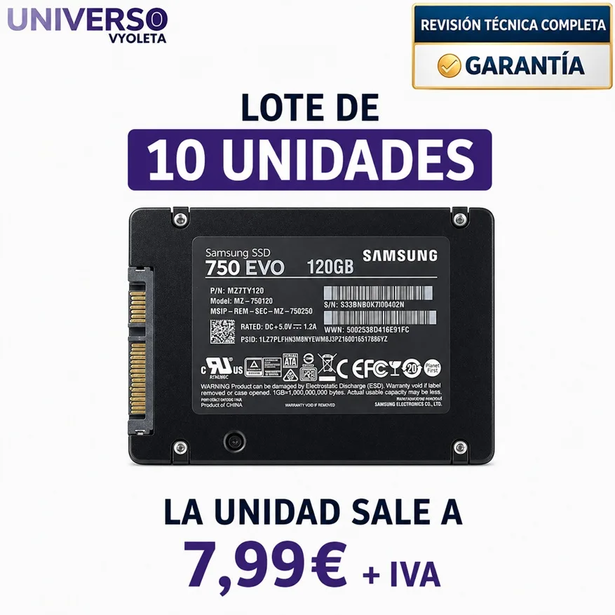 Lote 10 SSD Samsung 750 EVO MZ-750250. SATA 2.5