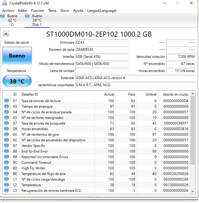 LOTE de 5 HDD 3.5 SATA Seagate y WD 1TB. Salud Bueno - Imagen 2
