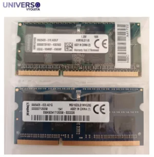 LOTE X 2 Módulos RAM Kingston RAM 8GB DDR3L Para portátil, total 16GB