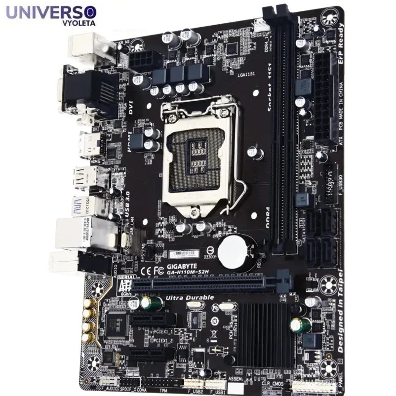 Placa base Gigabyte GA-H110M-S2H. LGA1151, 2 X DDR4.