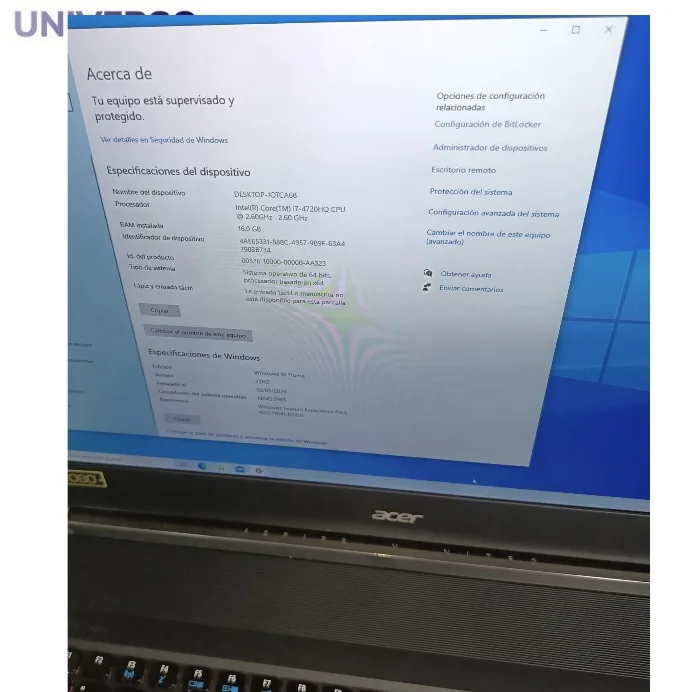 Portátil Acer Aspire V Nitro VN7-791G-79JA, i7-4720HQ, 16GB RAM, SSD 120GB, 17,3" SKU_UV-276133 - Imagen 6