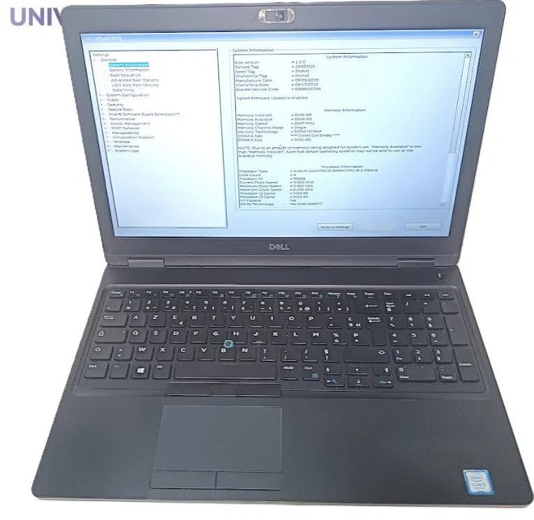 Dell Latitude 5591, i5-8400H, 8GB RAM, 15,6" Puerto USB averiado