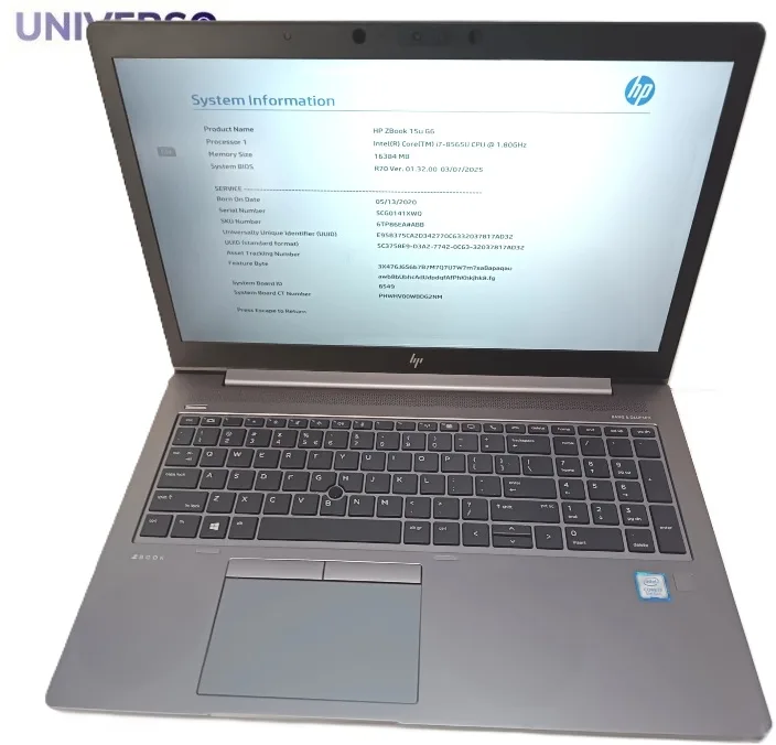 Lote x 2 HP ZBook 15u G6, i7-8565U, 16GB RAM, SSD 512GB M.2 NVMe, 15,6" - Imagen 2