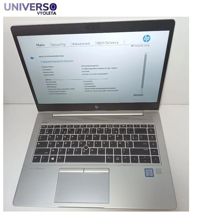 HP EliteBook 840 G6, i5-8365U, SSD 512 MVNe, 8GB RAM, 14"
