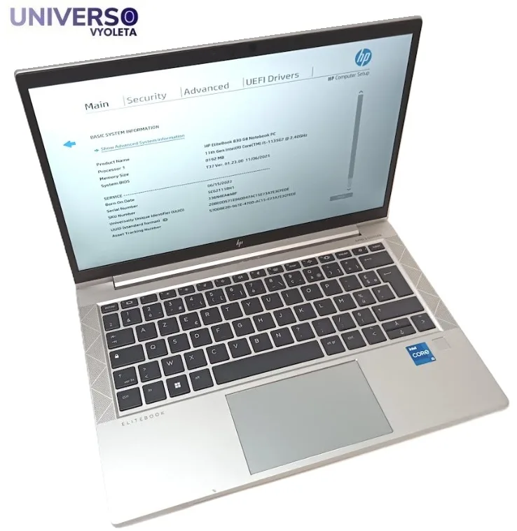 HP EliteBook 830 G8, i5-1135G7, 8GB RAM, SSD 512GB NVMe, 13,3"