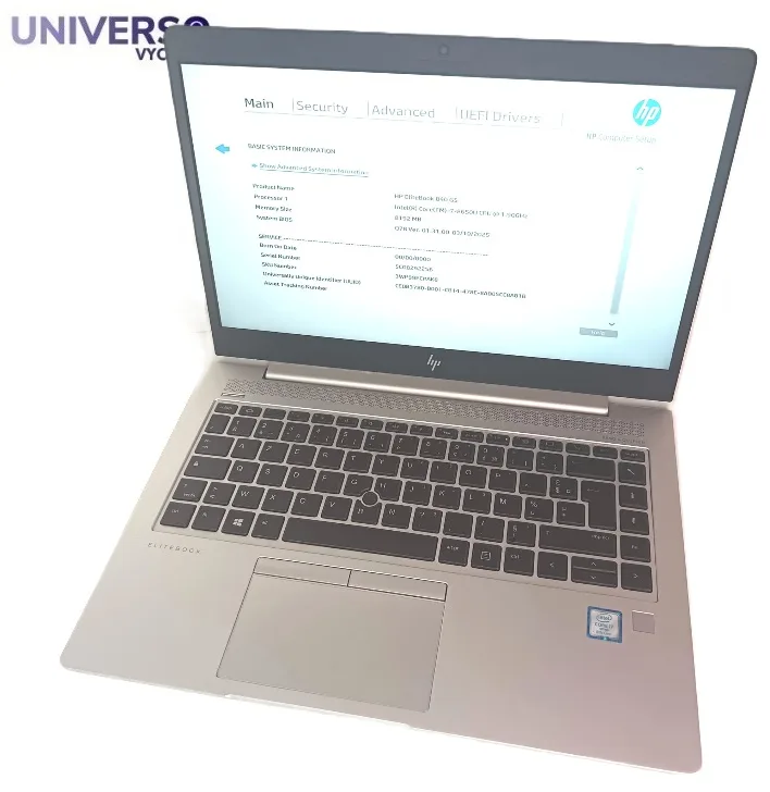 Portátil HP EliteBook 840 G5, i7-8650U, 8GB RAM, 256GB M.2 SATA, 14"