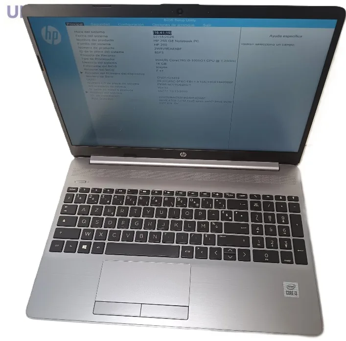 HP 250 G8, i3-1005G1, 16GB RAM, 256GB NVMe, 15,6"