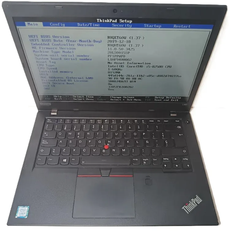 Lenovo ThinkPad L480, i5-8250U, 8GB RAM, SSD 150GB 2,5", 14"