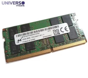 RAM Micron 16GB DDR4 2400T MHz SODIMM para portátiles MTA16ATF2G64HZ-2G3E1
