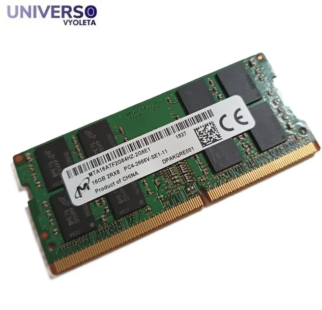RAM Micron 16GB DDR4 2666MHz SODIMM para portátiles