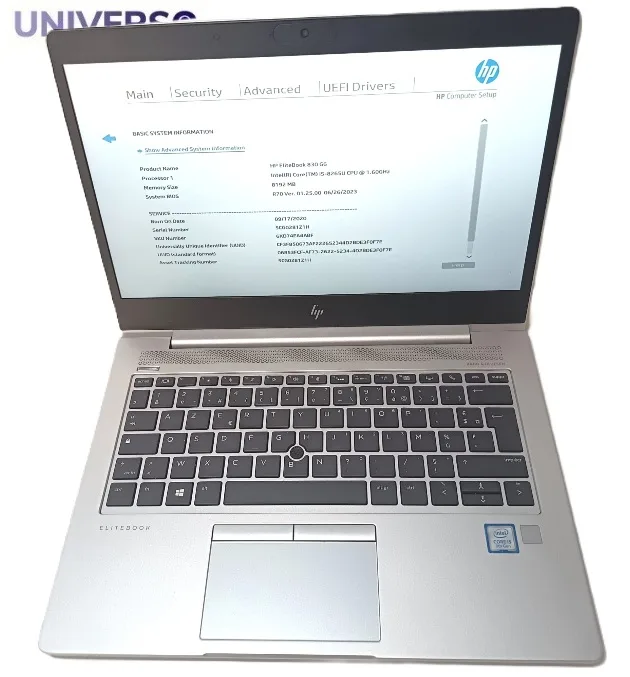HP EliteBook 830 G6, i5-8265U, SSD 256GB NVMe, 8GB RAM, 13,3"