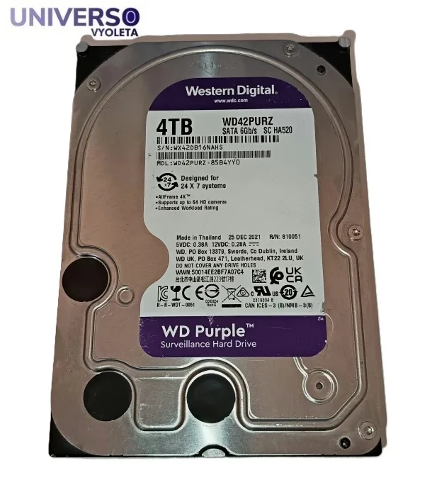 HDD WD Purple WS42PURZ 4TB SATA 3.5. Nas y videovigilancia