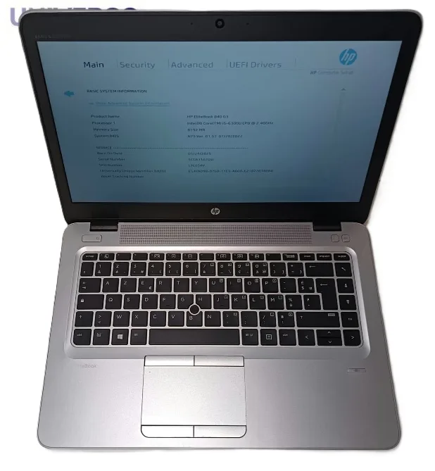 HP EliteBook 840 G3. i5-6300U, M.2 256GB, 8GB RAM, 14"