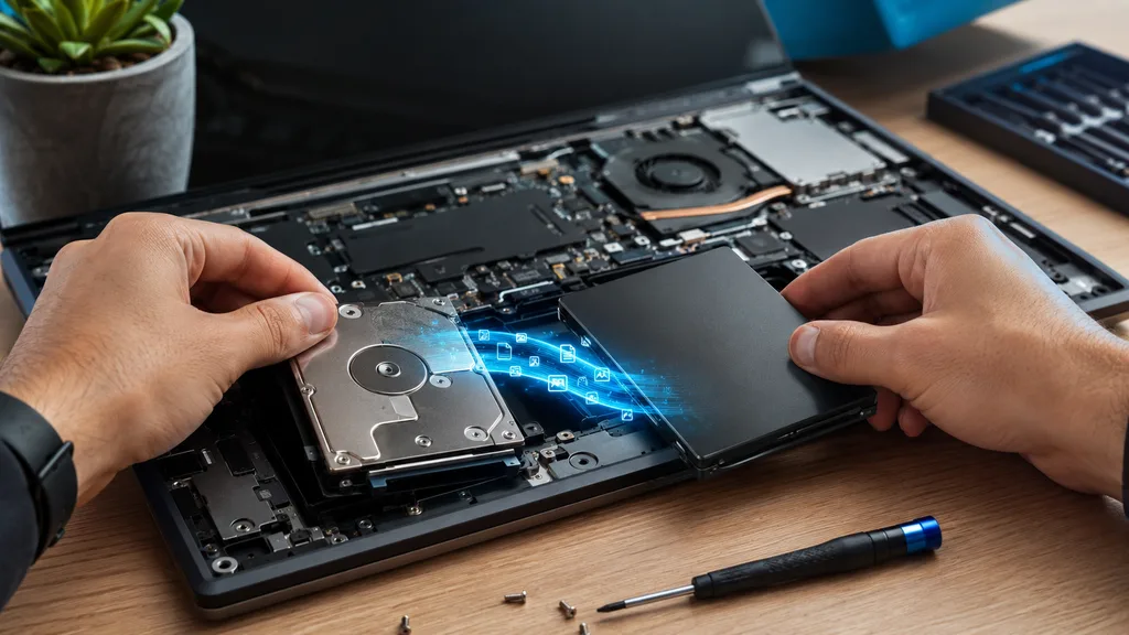 sustituir HDD por SSD sin perder datos mediante un cable adaptador SATA a USB
