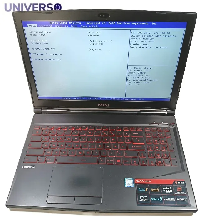 MSI GL63 8RC Gaming. i5-8300H, 16GB RAM, M.2 256GB, GTX 1050 4GB