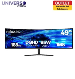Monitor Gaming NILOX NXM49CRVDC2 CURVO 49" VA DUALQHD 65W