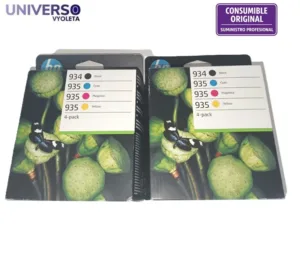 Lote x de 2 cajas de 4-pack. HP Original 934 Negro, 935 Cian, magenta, amarillo. Fecha Feb 2025