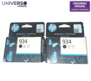 Lote x2 Tinta HP 934 Original, Negro. C2P19AE. Fecha OCT 2025