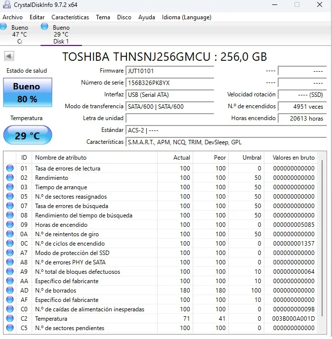 Lote x 3 SSD mSATA. 2 (128GB) +1 (256GB) Varias marcas - Imagen 4