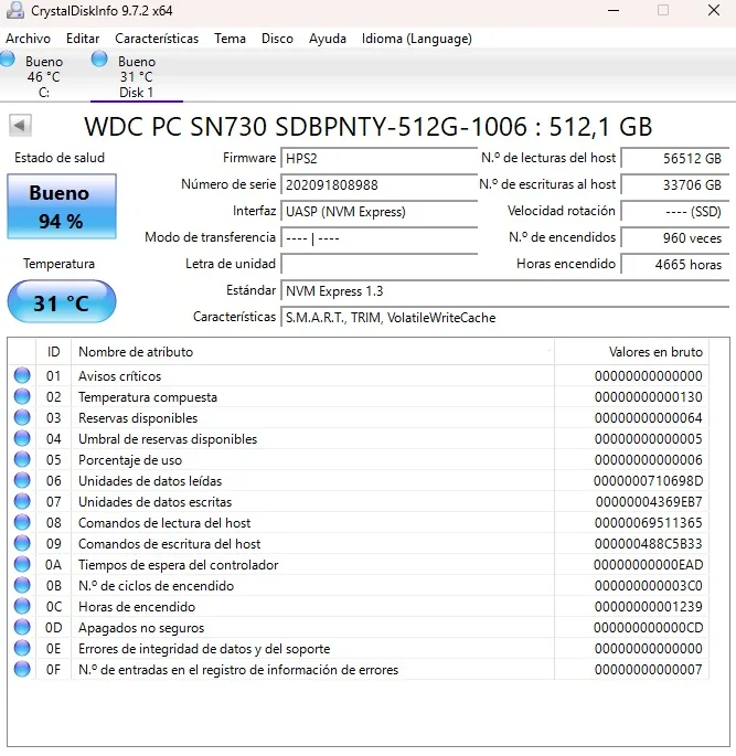 Lote x 4 SSD M.2 NVMe 2280 de 512GB. Varias marcas - Imagen 3