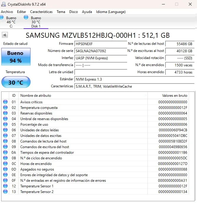 Lote x 4 SSD M.2 NVMe 2280 de 512GB. Varias marcas - Imagen 5